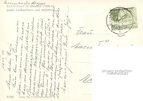 AK / Ansichtskarte Schmitten_Albula_GR Leidbachhorn Aelplihorn 