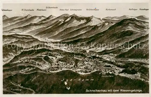 AK / Ansichtskarte 73806773 Schreiberhau_Szklarska_Poreba_Riesengebirge_PL Panoramakarte 