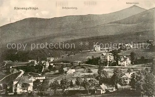 AK / Ansichtskarte 73806774 Brueckenberg_Krummhuebel_Riesengebirge_PL Panorama mit der Schneekoppe 