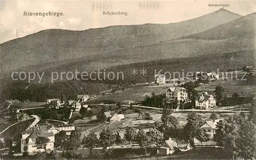 AK / Ansichtskarte  Brueckenberg_Krummhuebel_Riesengebirge_PL Panorama mit der Schneekoppe 