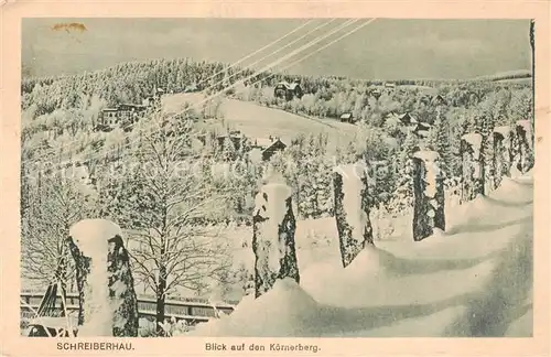 AK / Ansichtskarte 73806823 Schreiberhau_Szklarska_Poreba_Riesengebirge_PL Blick auf den Koernerberg im Riesengebirge 