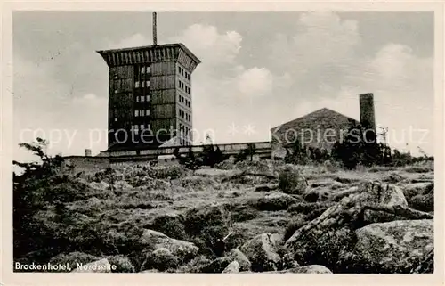 AK / Ansichtskarte  Brocken_Harz Brockenhotel Nordseite Brocken Harz