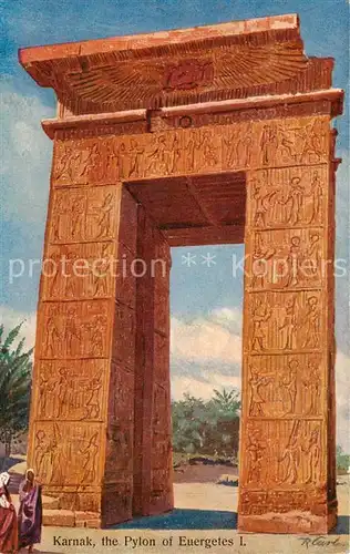 AK / Ansichtskarte 73806847 Karnak_Egypt The Pylon of Euergetes I Karnak Egypt