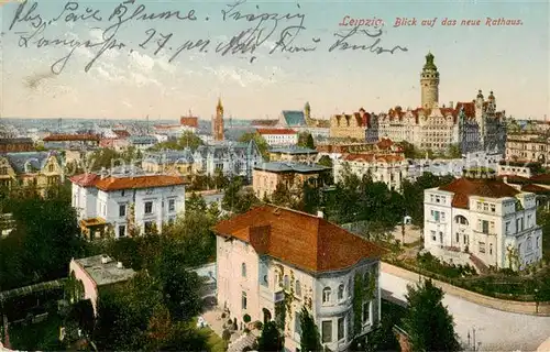 AK / Ansichtskarte  Leipzig Blick auf das neue Rathaus Leipzig