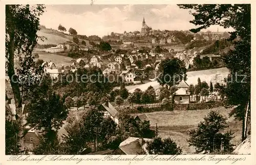 AK / Ansichtskarte 73806916 Oberschlema_Erzgebirge Blick auf Schneeberg Oberschlema_Erzgebirge