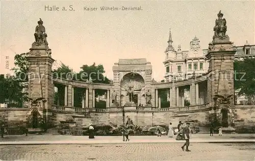 AK / Ansichtskarte  Halle_Saale Kaiser Wilhelm Denkmal Halle_Saale