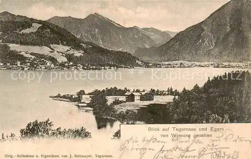 AK / Ansichtskarte  Egern_Tegernsee_Rottach-Egern Blick von Wiessee 