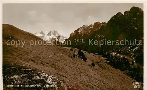 AK / Ansichtskarte  Zwieselalm_1387m_Berchtesgaden mit Dachstein und Gosaukamm 