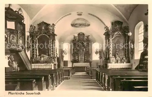 AK / Ansichtskarte 73806986 Sauerlach Pfarrkirche Inneres Sauerlach