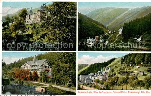 AK / Ansichtskarte  Schwarzburg_Thueringer_Wald Gesamtansicht von Villen des Sanatoriums Finkenmuehle Schwarzburg_Thueringer