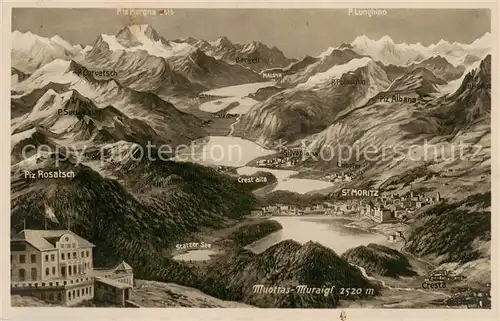 AK / Ansichtskarte Muottas_Muragl_Muottas_Murail_2453m_GR Panorama 