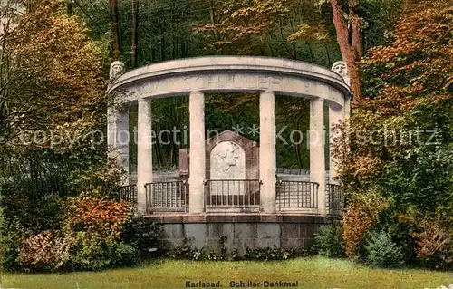 AK / Ansichtskarte  Karlsbad_Eger_Karlovy_Vary Schiller Denkmal 