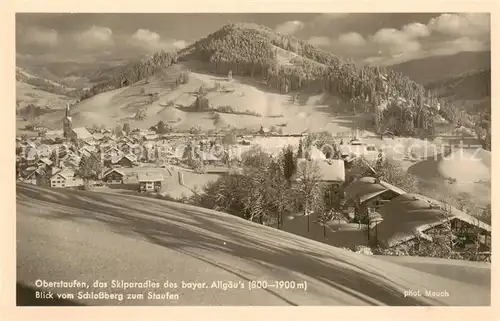 AK / Ansichtskarte  Oberstaufen Blick vom Schlossberg zum Staufen Oberstaufen