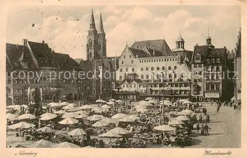 AK / Ansichtskarte  Nuernberg Hauptmarkt Nuernberg