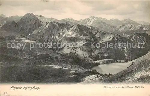 AK / Ansichtskarte Seealpsee_Saentis_IR Panorama am Nebelhorn 