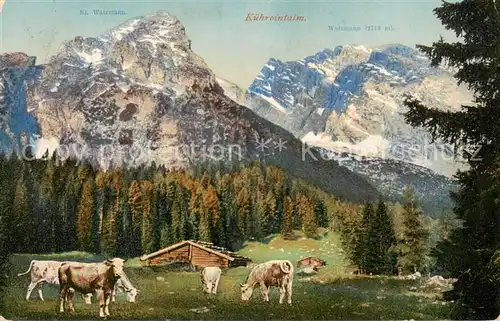 AK / Ansichtskarte 73807047 Kuehrointalm_Berchtesgaden mit Watzmann  