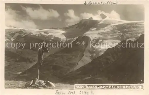 AK / Ansichtskarte  Tuxerjoch_Tirol_AT Wegekreuz Gefrorene Wand 