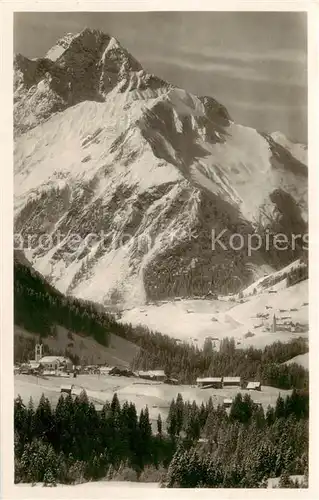 AK / Ansichtskarte 73807068 Riezlern_Kleinwalsertal_Vorarlberg mit Hirschegg Mittelberg und Widderstein Riezlern_Kleinwalsertal