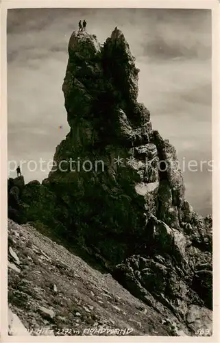 AK / Ansichtskarte 73807074 Frau Hitt_2272m_Nordkettenbahn_Karwendel_AT Nordwand 