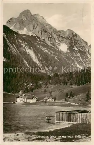 AK / Ansichtskarte 73807099 Lautersee__Mittenwald mit Wetterstein 