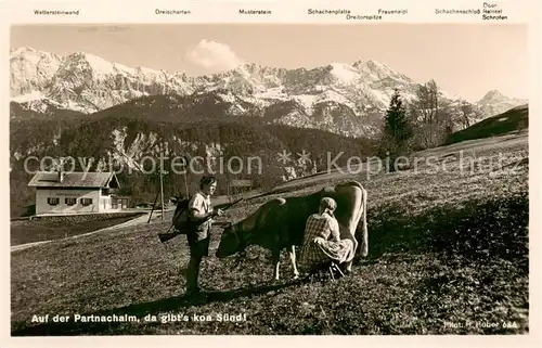 AK / Ansichtskarte  Partnachalm_Garmisch-Partenkirchen Panorama 