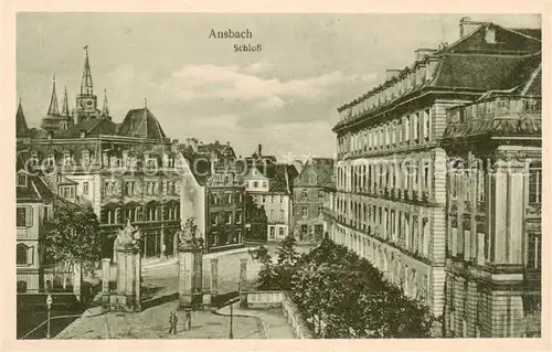 AK / Ansichtskarte  Ansbach_Mittelfranken Schloss Ansbach Mittelfranken