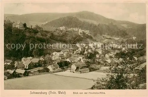 AK / Ansichtskarte  Schwarzburg_Thueringer_Wald Blick von der Friedrichs Hoehe Schwarzburg_Thueringer