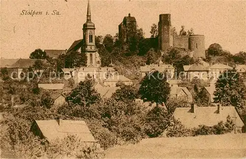 AK / Ansichtskarte  Stolpen Schloss Kirche Stolpen