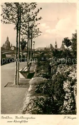 AK / Ansichtskarte 73807167 Dresden_Elbe Staudengarten am Koenigsufer 