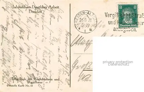 AK / Ansichtskarte  Dresden_Elbe Jahresschau Deutscher Arbeit 
