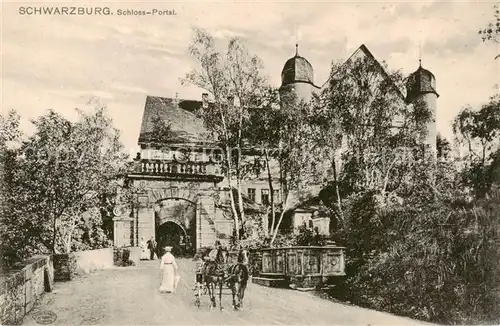 AK / Ansichtskarte  Schwarzburg_Thueringer_Wald Schloss Portal Schwarzburg_Thueringer