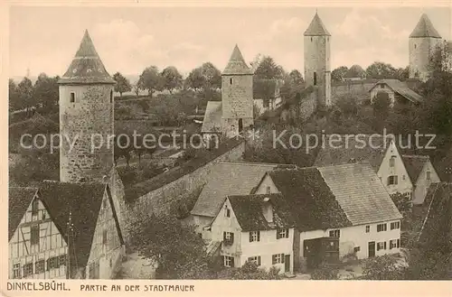 AK / Ansichtskarte  Dinkelsbuehl Partie an der Stadtmauer Dinkelsbuehl