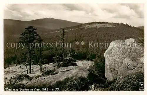 AK / Ansichtskarte 73807225 Brocken_Harz Panorama Brocken Harz