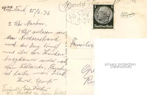 AK / Ansichtskarte  Kampen__Sylt Rotes Kliff mit Badetreppe 