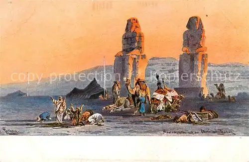 AK / Ansichtskarte  Theben__Egypt Sphinx 