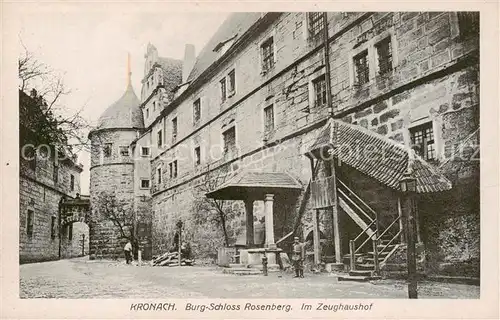 AK / Ansichtskarte 73807298 Kronach_Oberfranken Burg Schloss Rosenberg Im Zeughaushof Kronach Oberfranken