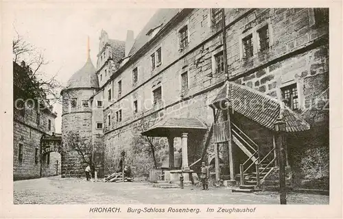 AK / Ansichtskarte  Kronach_Oberfranken Burg Schloss Rosenberg Im Zeughaushof Kronach Oberfranken