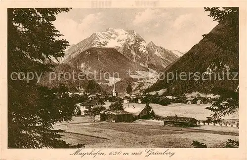 AK / Ansichtskarte 73807305 Mayrhofen_Zillertal_AT mit Gruenberg 