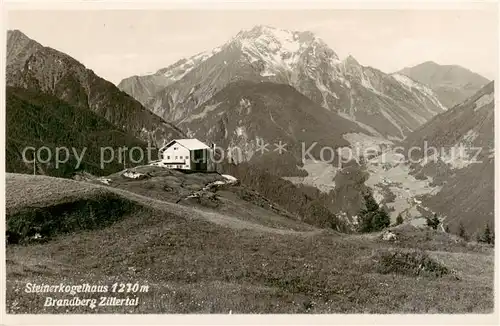 AK / Ansichtskarte 73807313 Brandberg__Tirol_AT Steinerkogelhaus Berghaus im Zillertal Zillertaler Alpen 