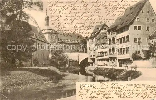 AK / Ansichtskarte  Bamberg Rathaus Kanal Bamberg