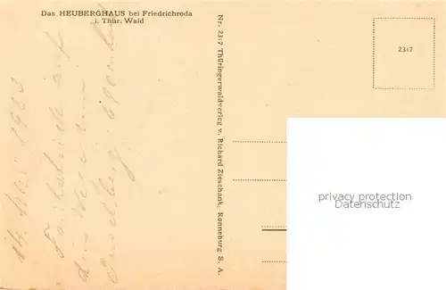 AK / Ansichtskarte  Friedrichroda Heuberghaus Friedrichroda