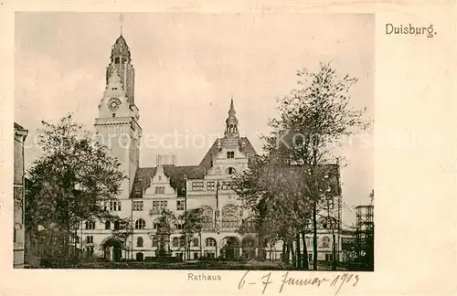 AK / Ansichtskarte 73807365 Duisburg__Ruhr Rathaus 