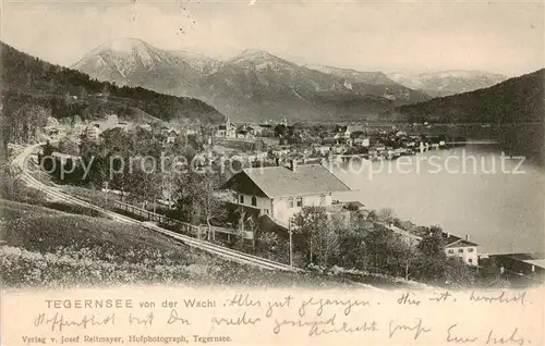 AK / Ansichtskarte  Tegernsee Panorama Blick von der Wacht Alpen Tegernsee