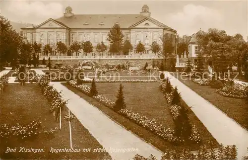 AK / Ansichtskarte 73807411 Bad_Kissingen Regentenbau mit staedtischen Rosengarten Bad_Kissingen