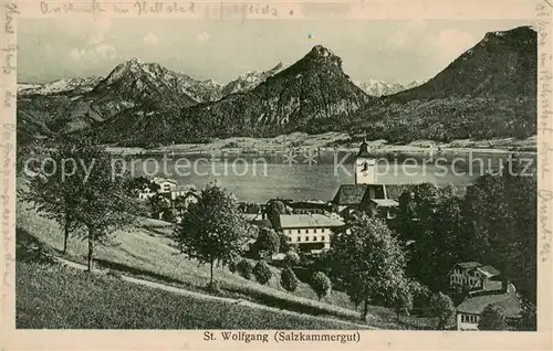 AK / Ansichtskarte  St_Wolfgang_Salzkammergut Panorama Blick ueber den Wolfgangsee Alpen St_Wolfgang_Salzkammergut