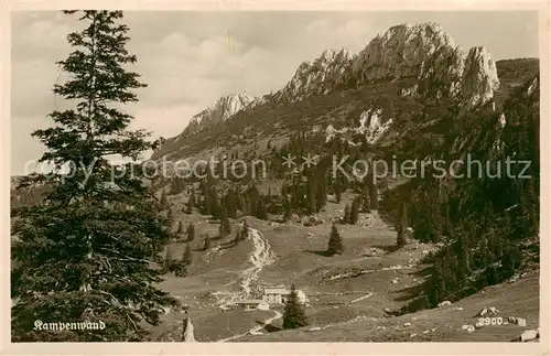 AK / Ansichtskarte  Aschau_Chiemgau Landschaftspanorama Bergbauer Kampenwand Chiemgauer Alpen Aschau Chiemgau