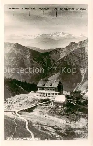 AK / Ansichtskarte 73807438 Rotwandhaus_1765m_Schliersee Berghaus Alpenpanorama 