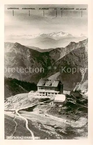 AK / Ansichtskarte  Rotwandhaus_1765m_Schliersee Berghaus Alpenpanorama 