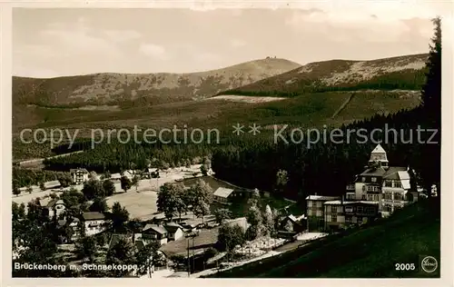 AK / Ansichtskarte  Brueckenberg_Krummhuebel_Riesengebirge_PL mit Schneekoppe 