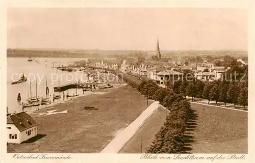 AK / Ansichtskarte 73807465 Travemuende_Ostseebad Blick vom Leuchtturm auf die Stadt Travemuende_Ostseebad